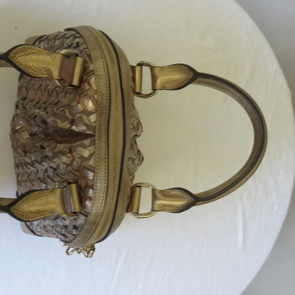 Haymarket Thornley PVC Gold leather satchel ( price reduced )